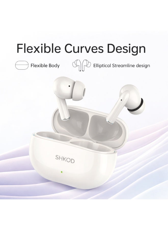 شكود سماعات SHKOD AirLits1 Pro لاسلكية بالكامل – بلوتوث 5.3، عزل ضوضاء ENC، مقاومة ماء IP54، شحن سريع - Image 2